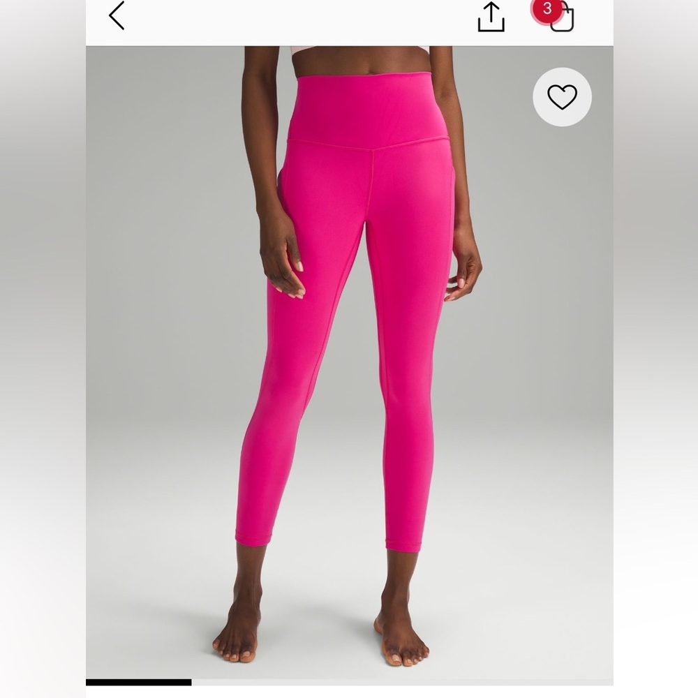 NEW w/out tags Lululemon High Rise Align Leggings w/ Pockets 25' Sonic Pink sz 2